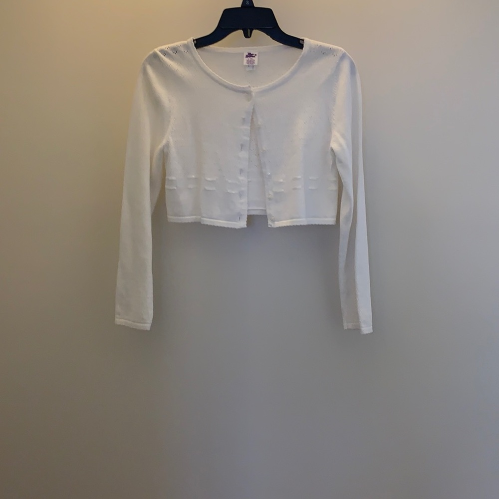 Miss Attitude Girls White Sweater Cardigan‎